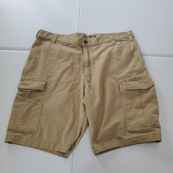 Carhartt Shorts Mens 42 Khaki Rugged Flex Relaxed Fit Canvas Cargo BS3542-M - Picture 1 of 9